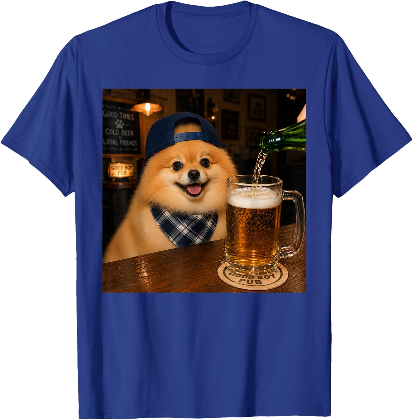 Pomeranian Drinking Beer Funny Dog Meme T-Shirt - T-Shirt | Royal