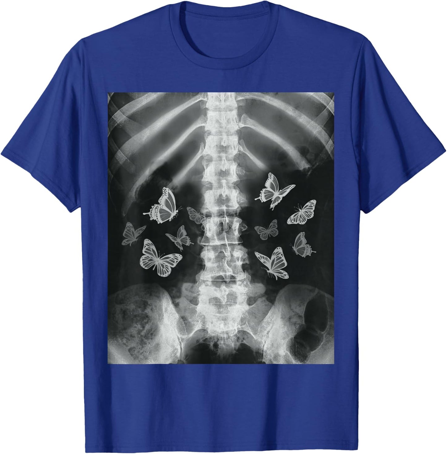 Skeleton Xray Butterfly Egirl y2k Harajuku Dark Grunge Edgy T-Shirt - T-Shirt | Royal