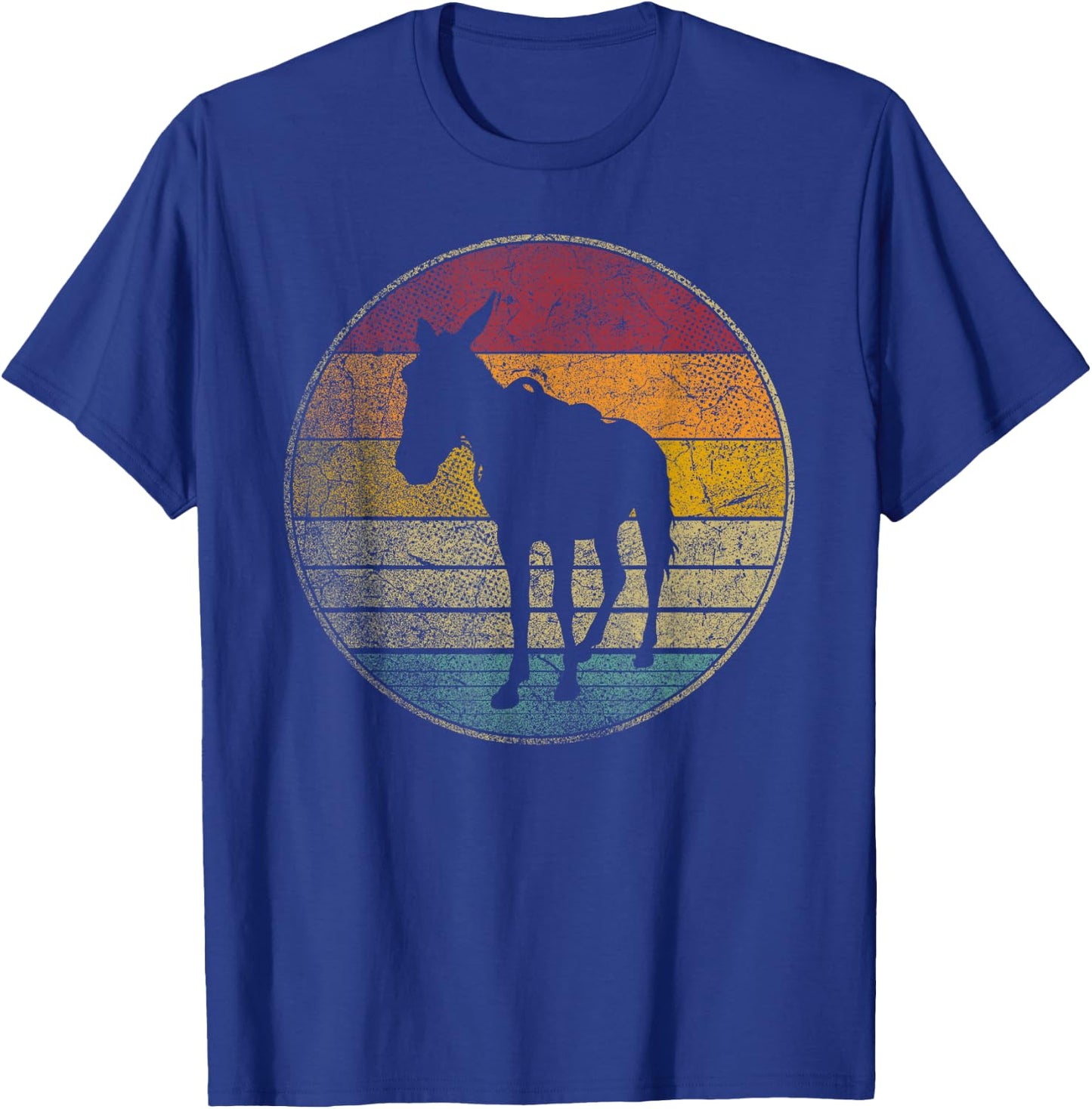 Donkey Mule Farm Western Vintage Retro Style 70s 80s 90s T-Shirt - T-Shirt | Royal