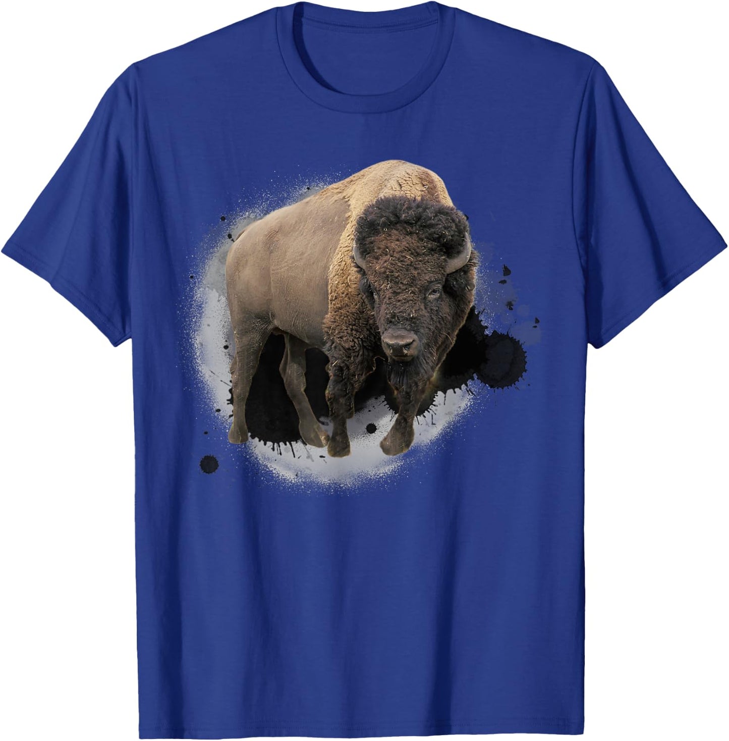 Bison Buffalo Beef Design Illustration Gift T-Shirt - T-Shirt | Royal