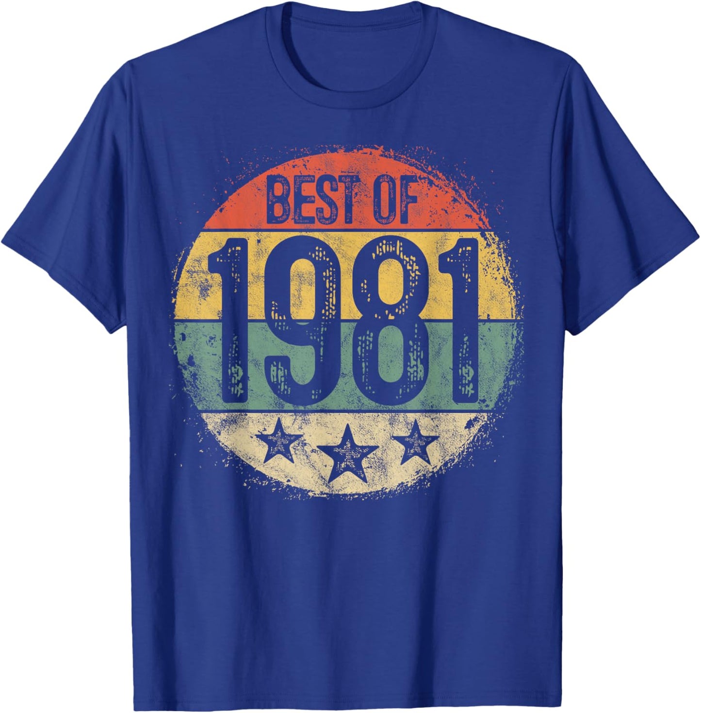 Best Of 1981 44th Birthday Gifts Women 44 Year Old T-Shirt - T-Shirt | Royal