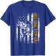 Reel Cool Step-Dad American Flag Fishing Fathers Day T-Shirt - T-Shirt | Royal
