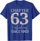 Chapter 63 Fabulous Since 1963 Happy 63rd Birthday Girl Lady T-Shirt - T-Shirt | Royal