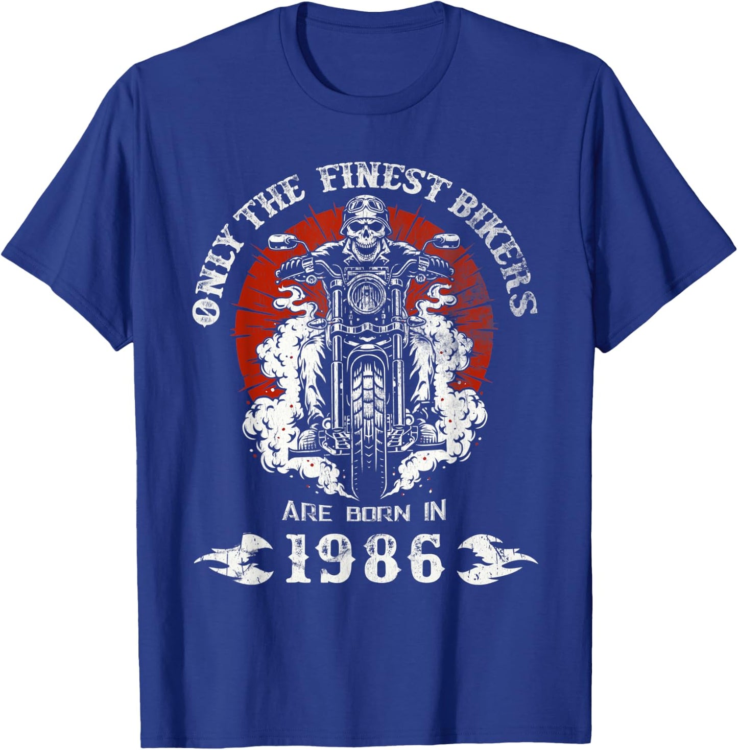 Only the finest bikers are born in 1986 biker motorcycle T-Shirt - T-Shirt | Royal