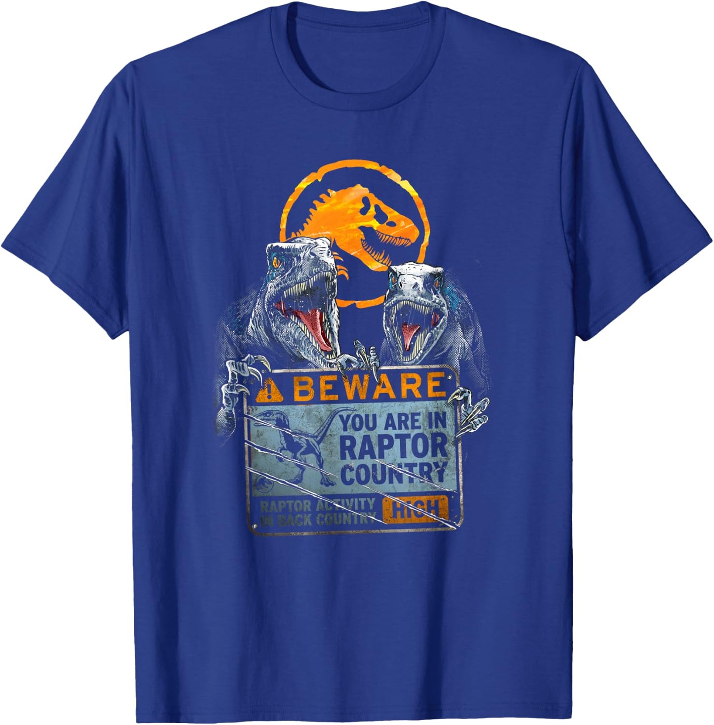 Jurassic World: Dominion Beware You Are In Raptor Country T-Shirt - T-Shirt | Royal