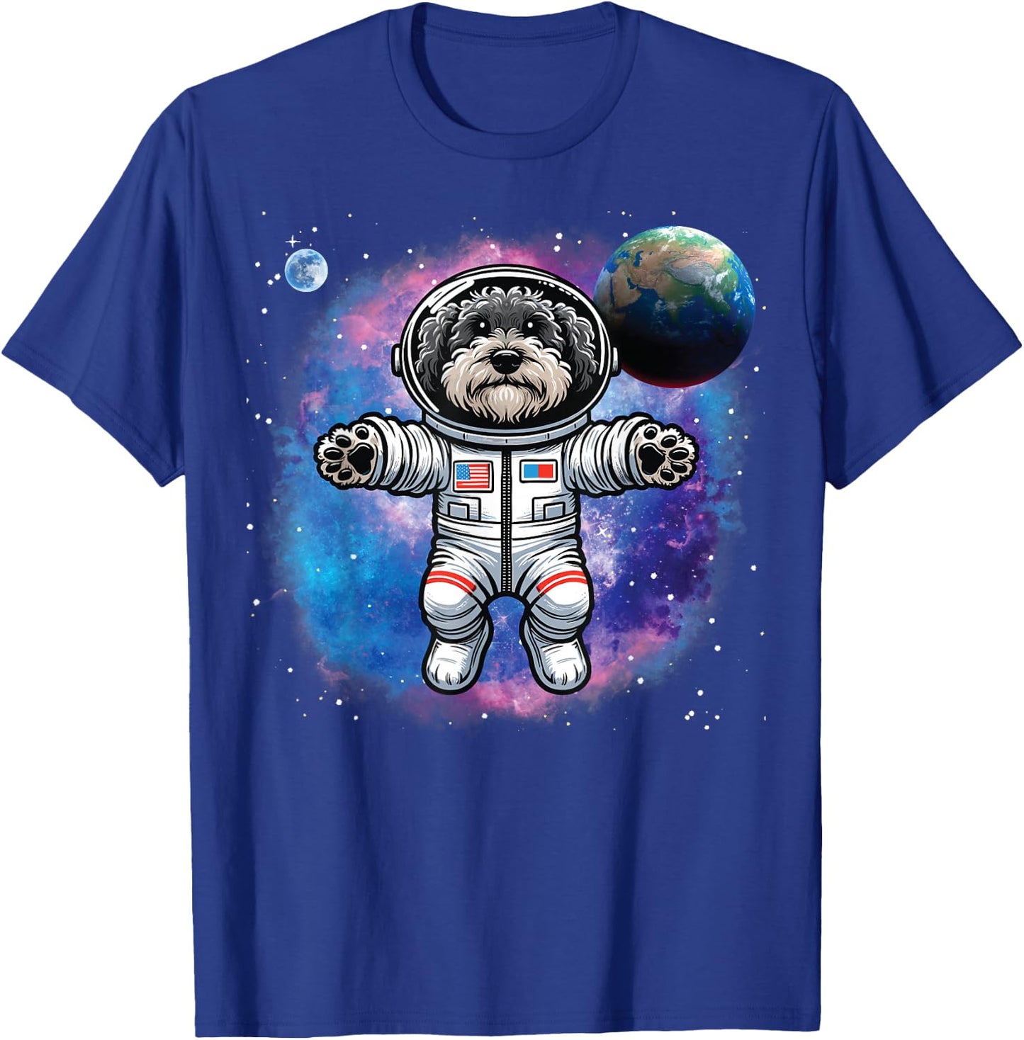 Schnoodle In Space, Astronaut Schnoodle T-Shirt - T-Shirt | Royal