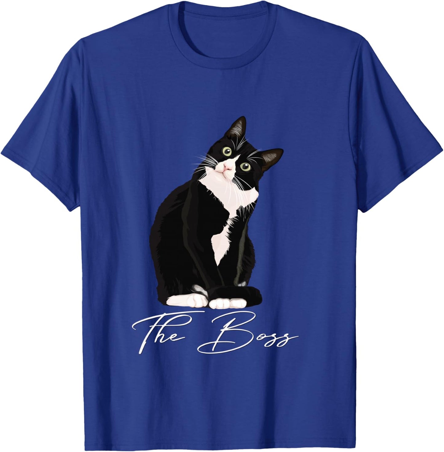 Boss Tuxedo Cat Lovers Funny Shirt for Mom Dad Gift T-Shirt - T-Shirt | Royal