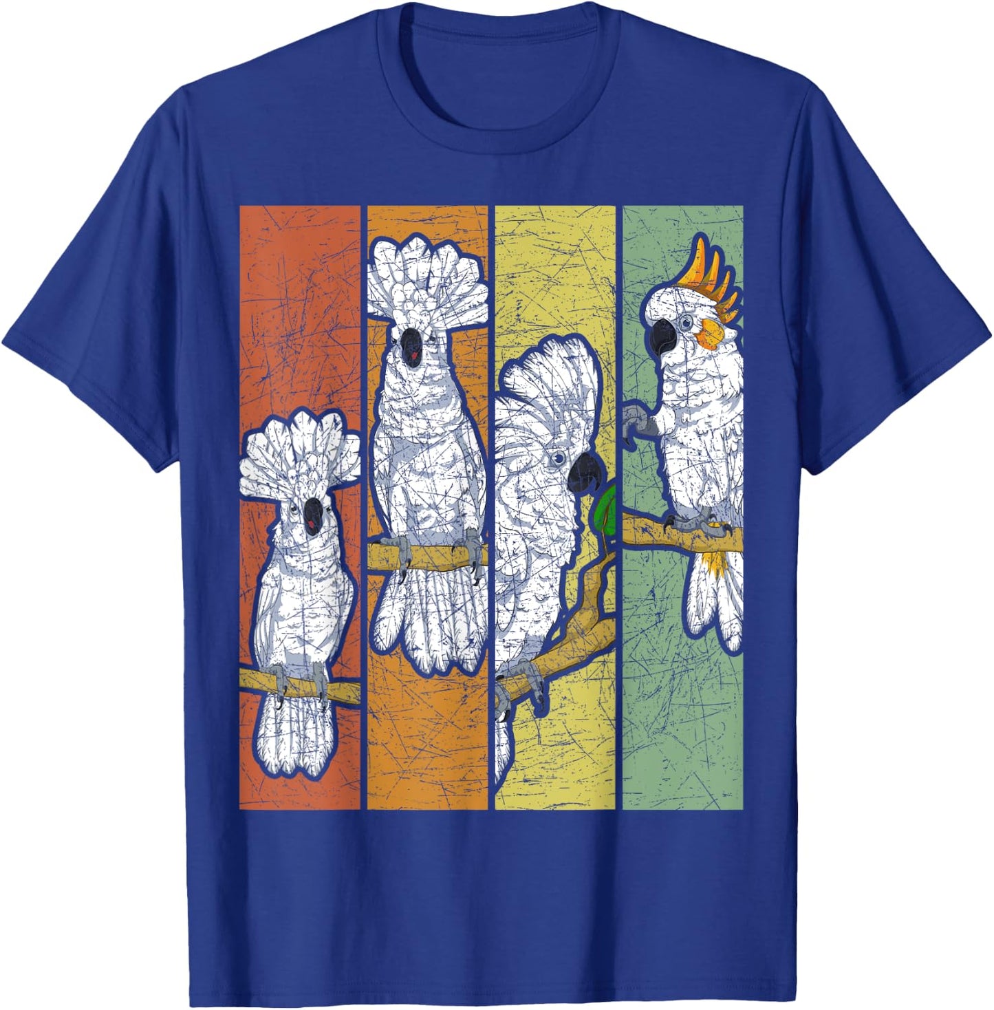 Retro Cockatoo Black T-Shirt - T-Shirt | Royal