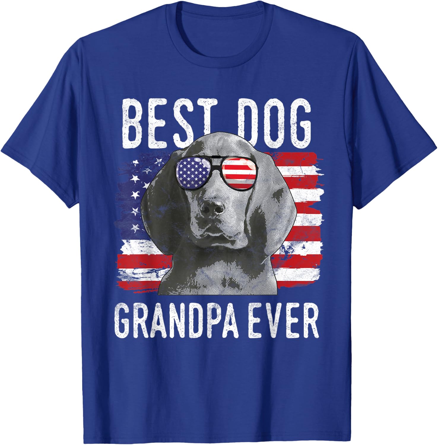 American Flag Best Dog Grandpa Ever Redbone Coonhounds USA Men Women T-Shirt - T-Shirt | Royal