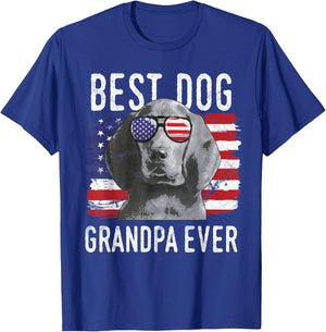 American Flag Best Dog Grandpa Ever Redbone Coonhounds USA Men Women T-Shirt - T-Shirt | Royal