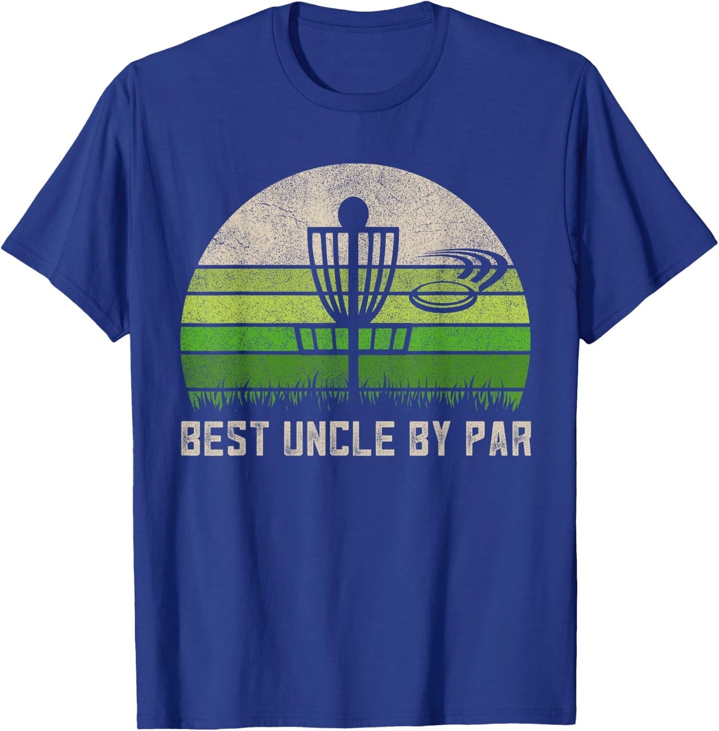 Vintage Disc Golf Shirt, Fathers Day Uncle Apparel, Frisbee T-Shirt - T-Shirt | Royal