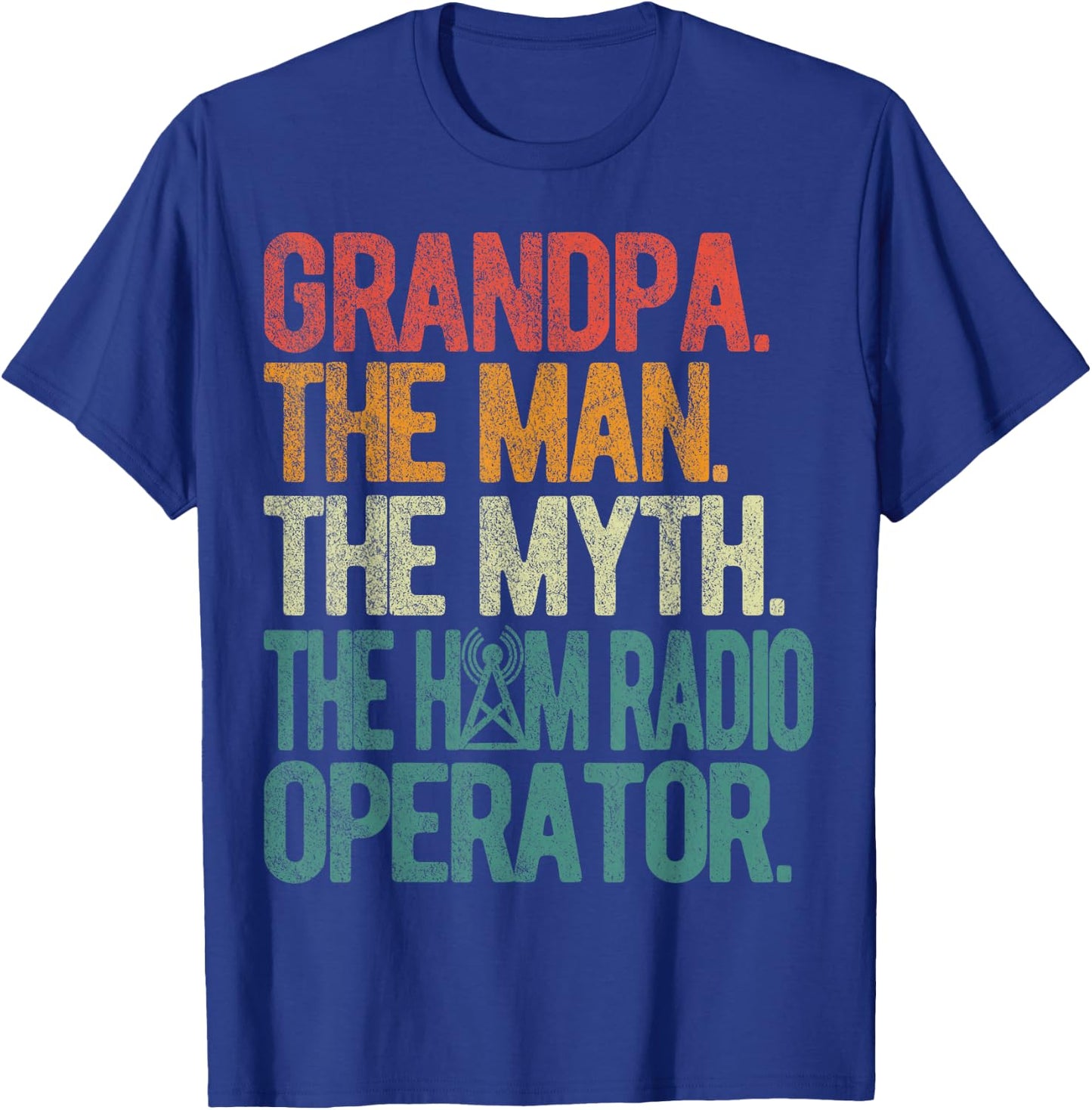Ham Radio Operator Grandpa Amateur Radio Retro T-Shirt - T-Shirt | Royal