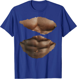 Fakes Ab Muscles funny halloween muscle costume Gift T-Shirt - T-Shirt | Royal