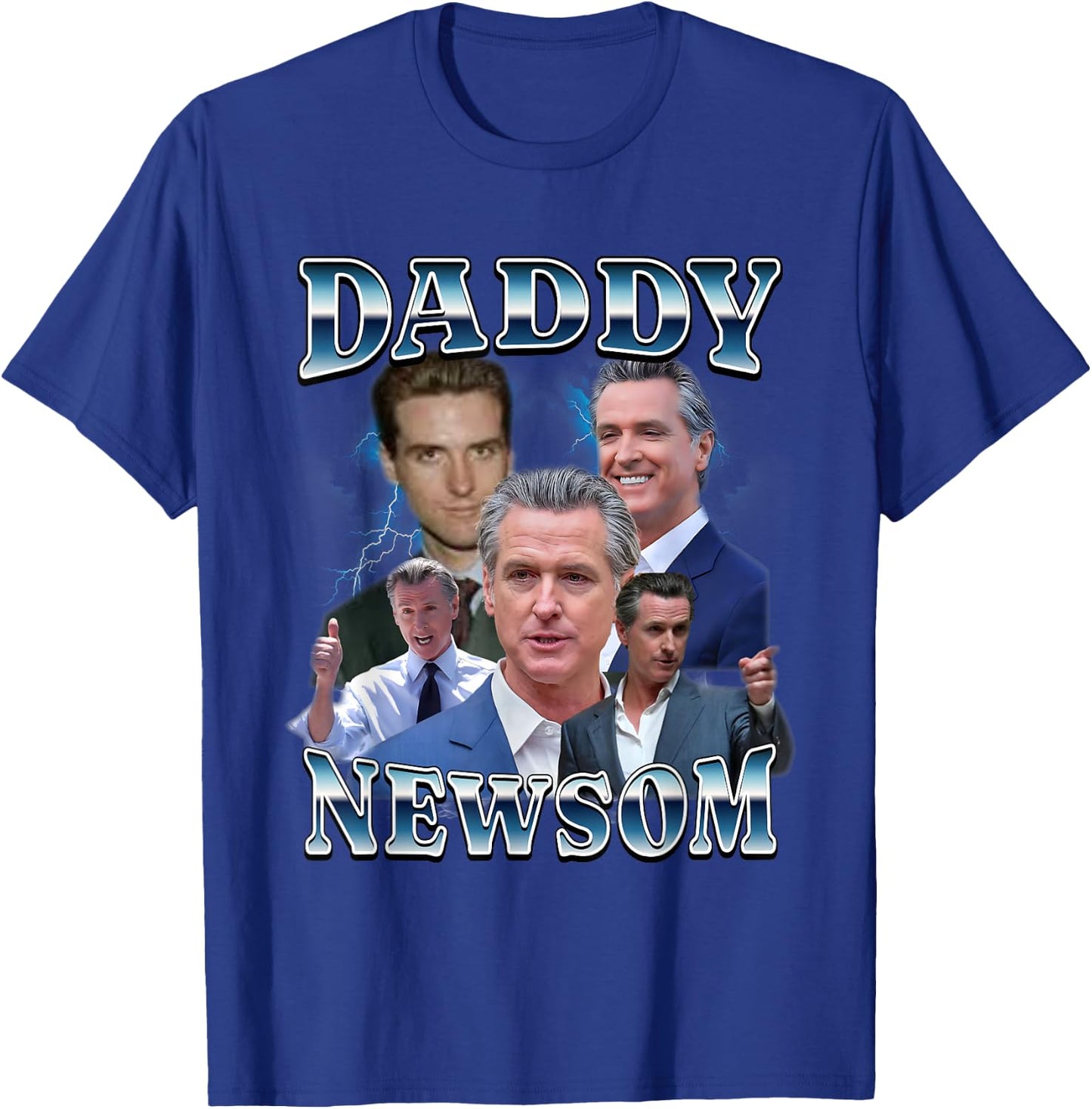 Daddy Newsom for President 2028 Bootleg California Support T-Shirt - T-Shirt | Royal