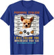 Personal Stalker Chihuahua Dog Arrested Jail Funny Vintage Men Women T-Shirt - T-Shirt | Royal