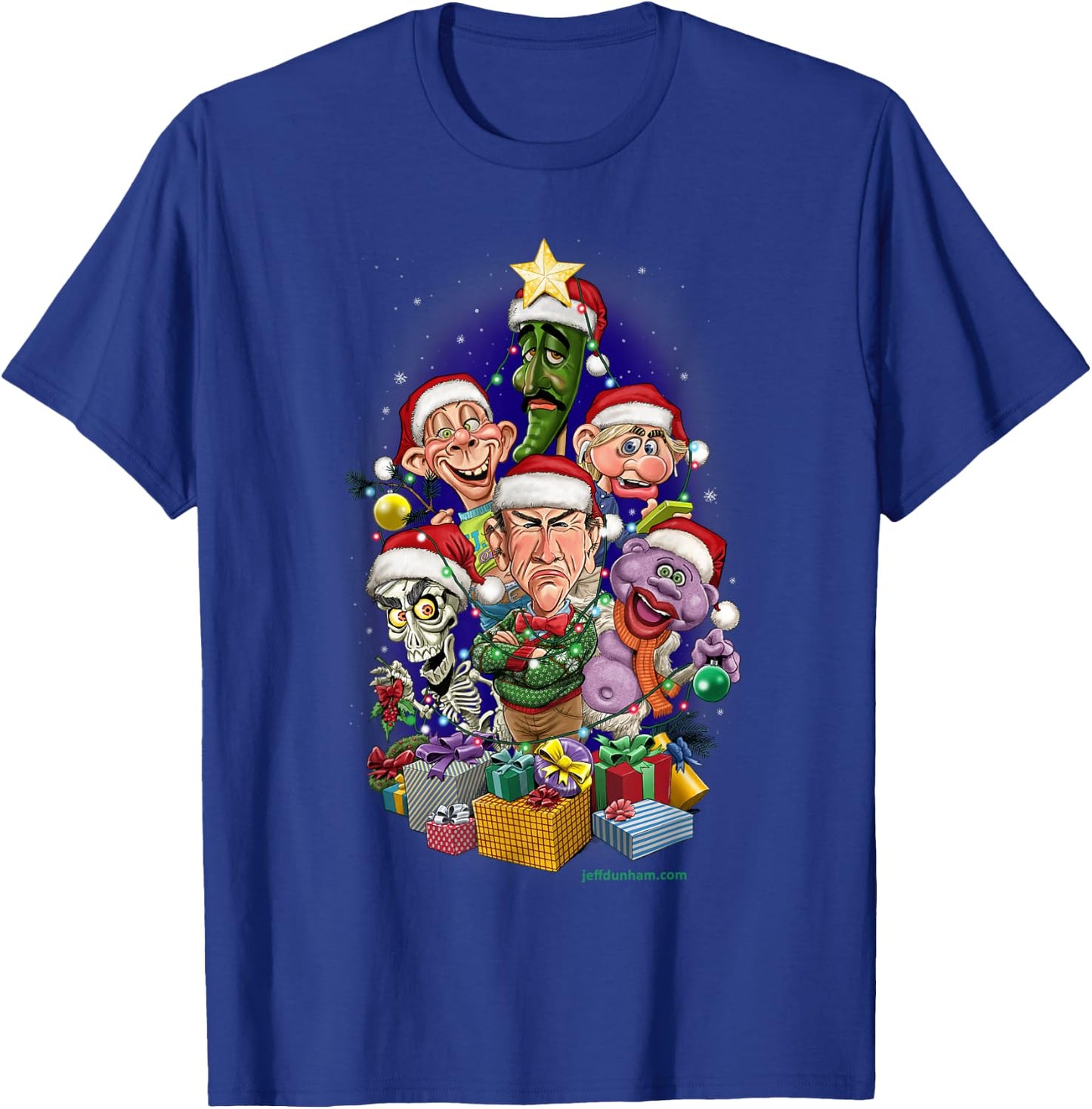 Jeff Dunham 2021 Holiday T-Shirt - T-Shirt | Royal