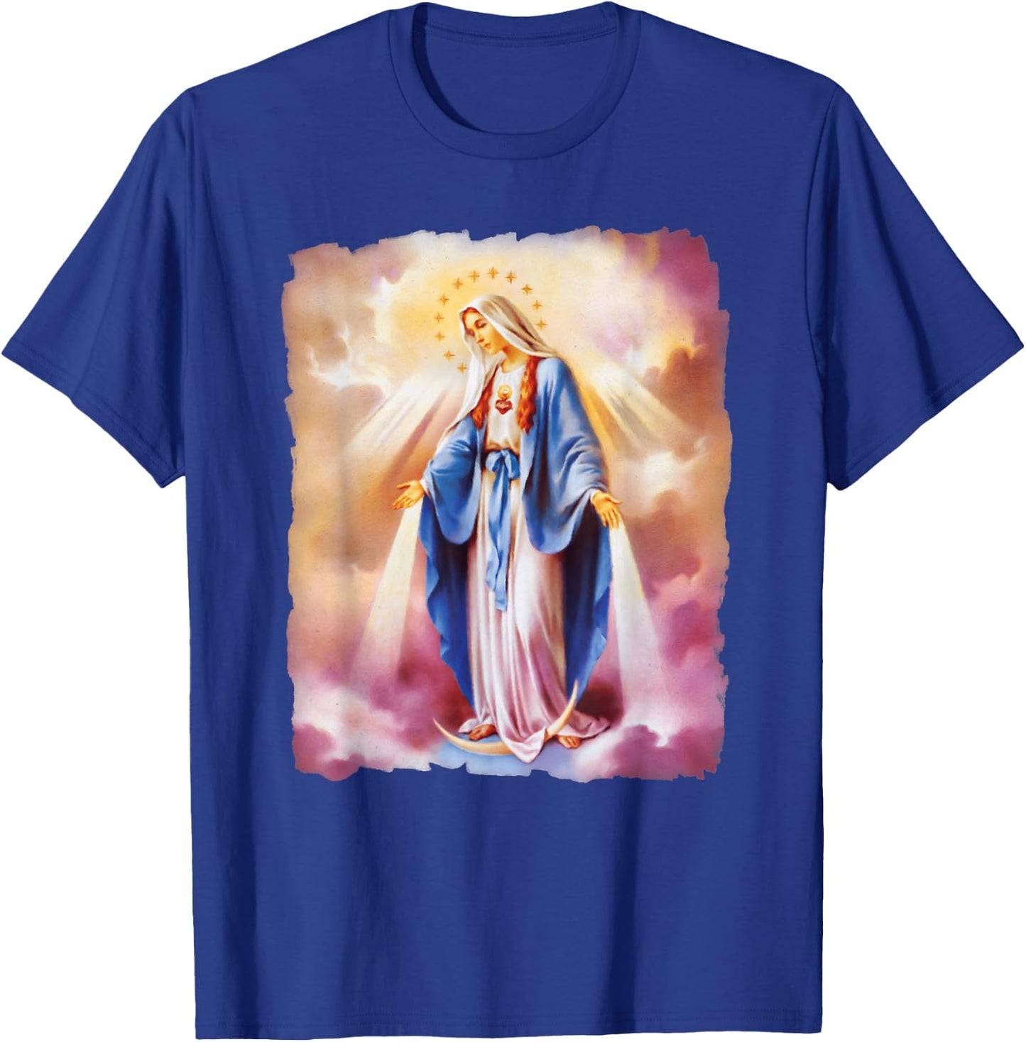 Virgin Mary Catholic Regina Maria T-Shirt - T-Shirt | Royal