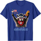 America Meme Raccoon Hot Dog 250 Years 1776 2026 4th of July T-Shirt - T-Shirt | Royal