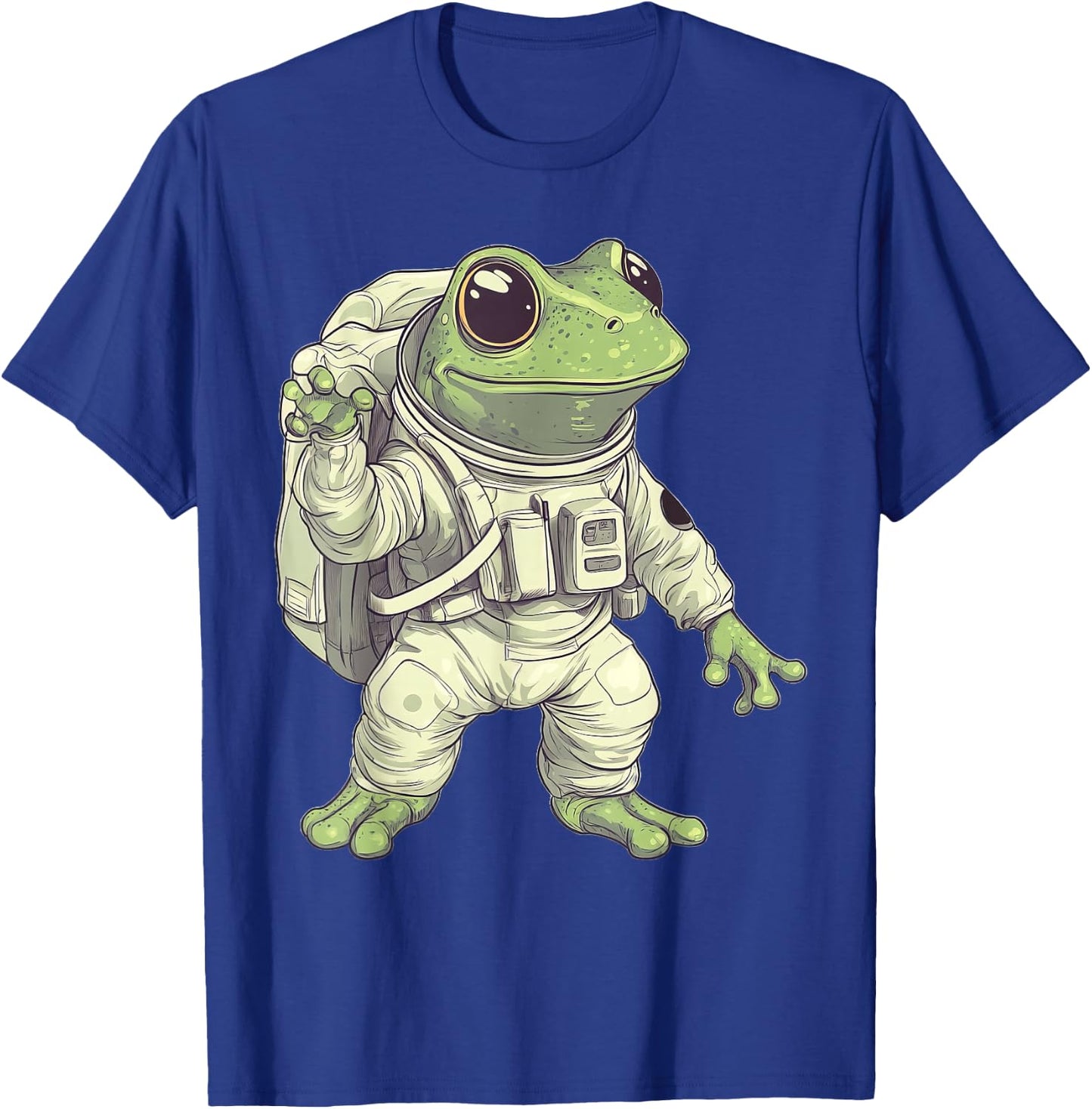 Frog Astronaut Space T-Shirt - T-Shirt | Royal