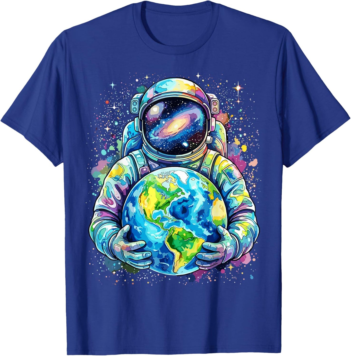 Astronaut Planet Earth Space T-Shirt - T-Shirt | Royal