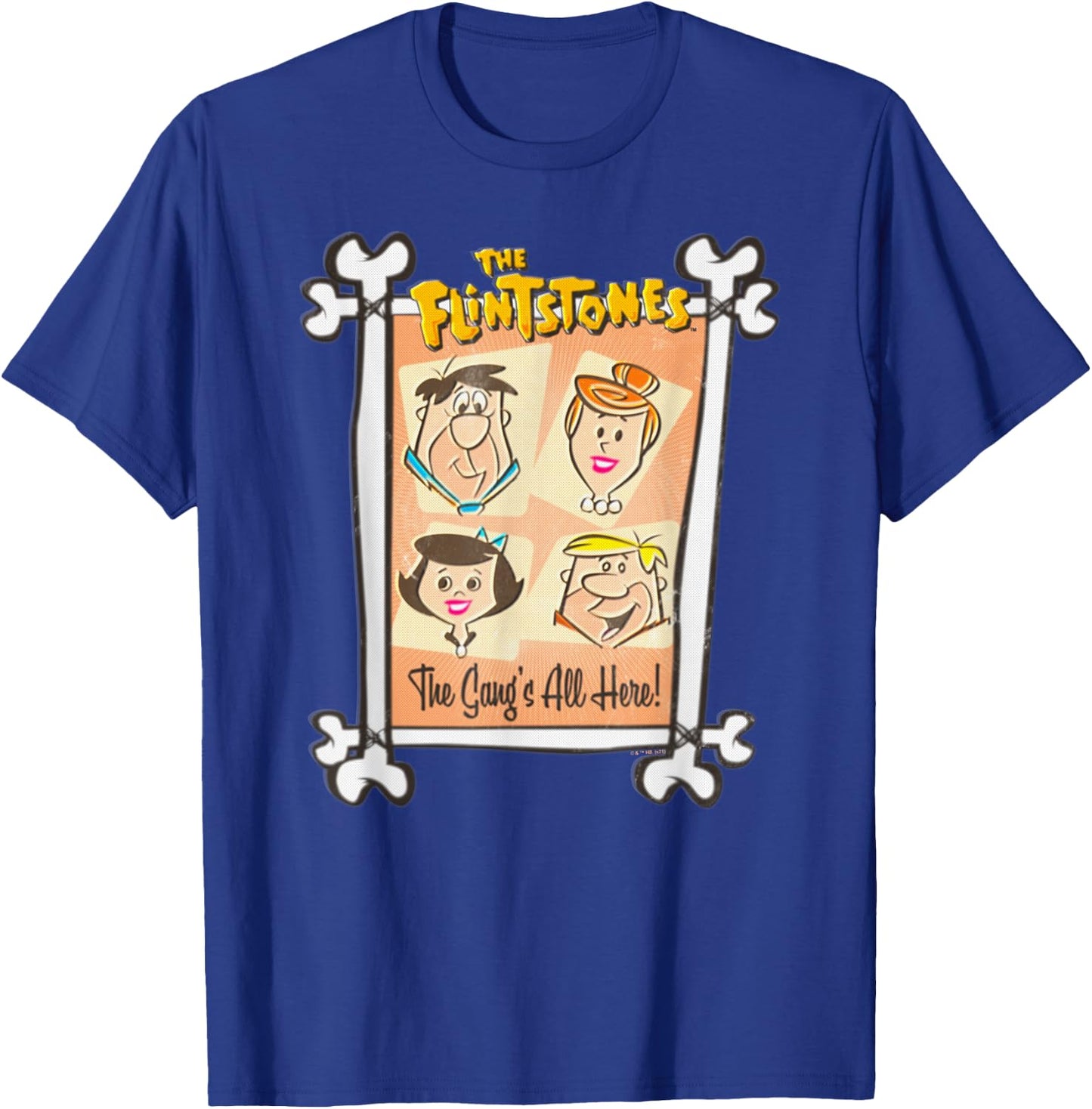The Flintstones Fred Wilma The Gang's All Here T-Shirt - T-Shirt | Royal