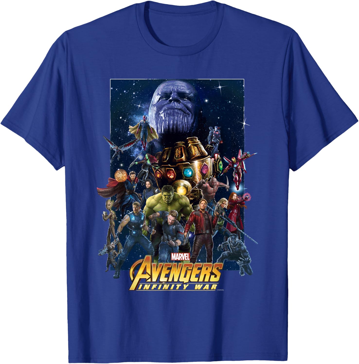 Marvel Avengers Infinity War Hero Team Assemble T-Shirt - T-Shirt | Royal