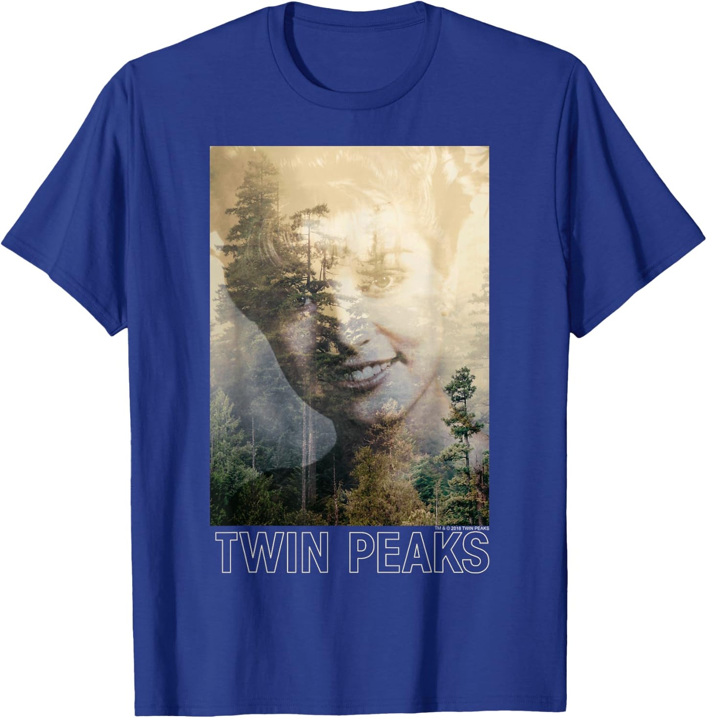 Twin Peaks Laura Palmer Double Expose Photo Graphic T-Shirt - T-Shirt | Royal