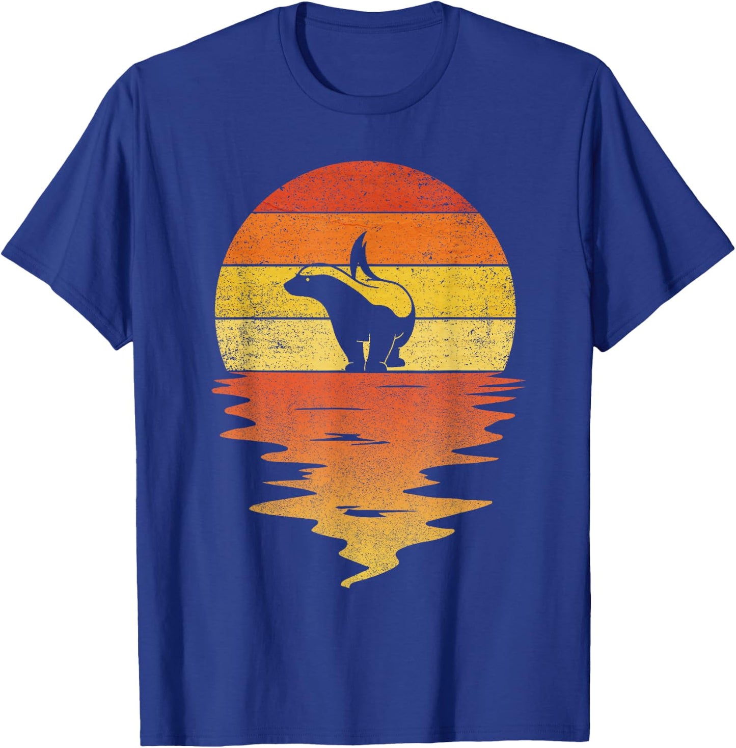Honey Badger Shirt 70s Retro Sunset Vintage Honey Badger T-Shirt - T-Shirt | Royal
