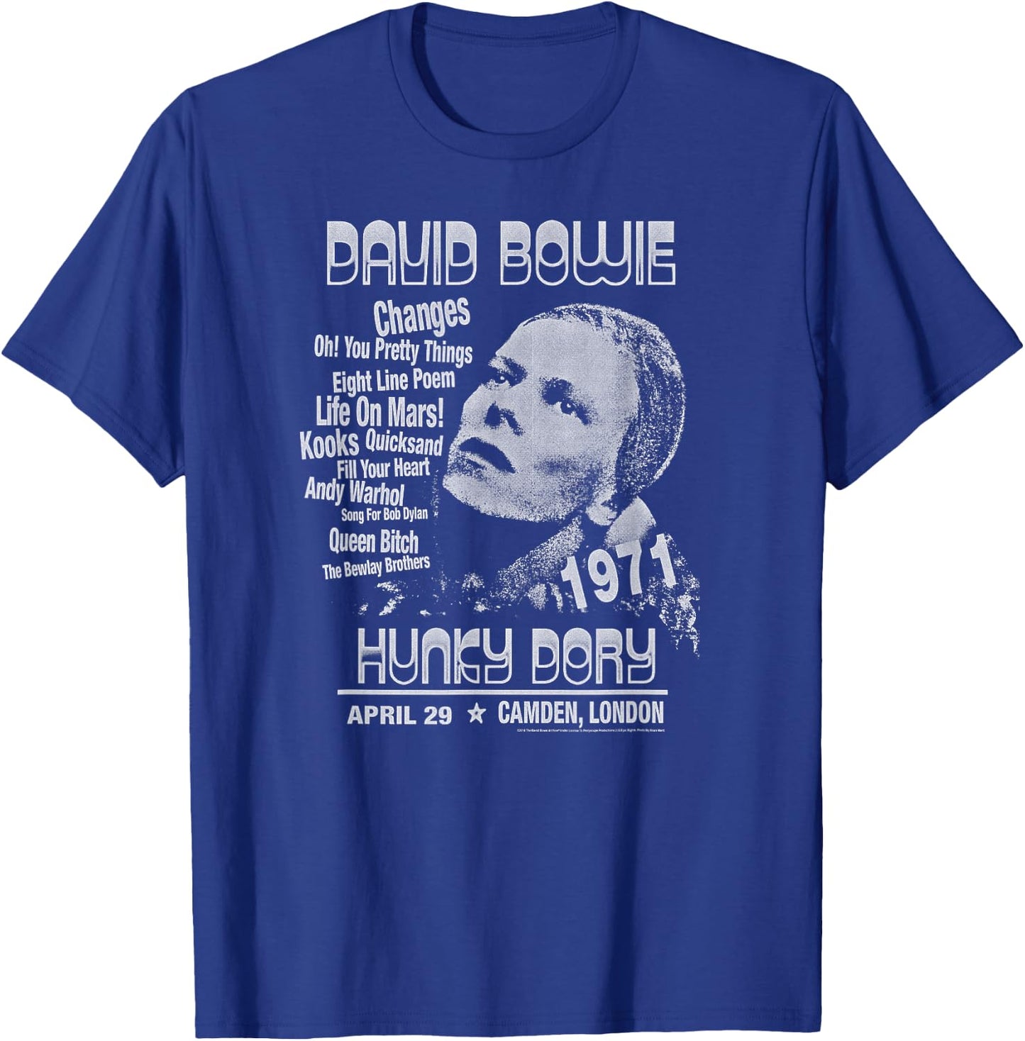 David Bowie - Hunky Dory T-Shirt - T-Shirt | Royal