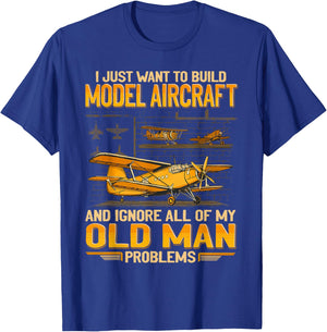 I Just Want To Build Model Aircraft And Ignore All T-Shirt - T-Shirt | Royal