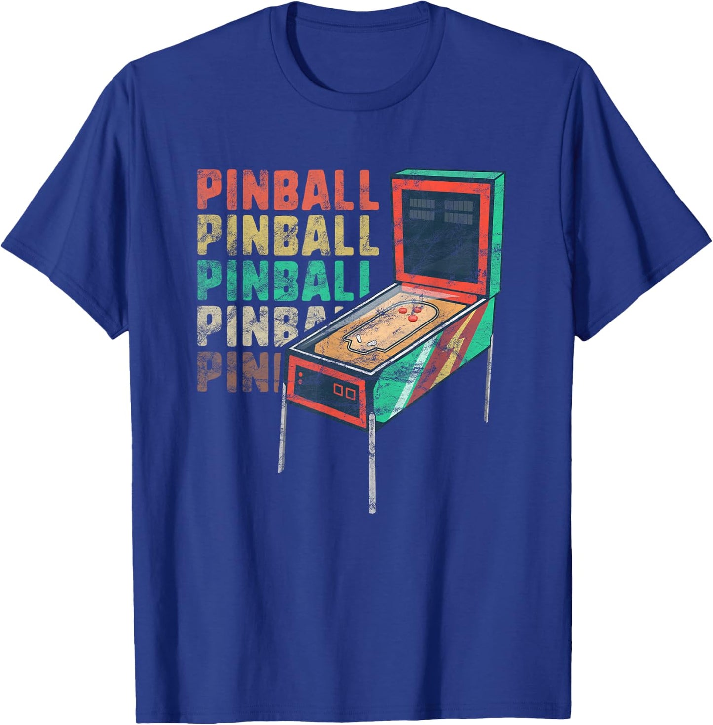 Retro Flipper Machine Women Men Gamer Geek Vintage T-Shirt - T-Shirt | Royal