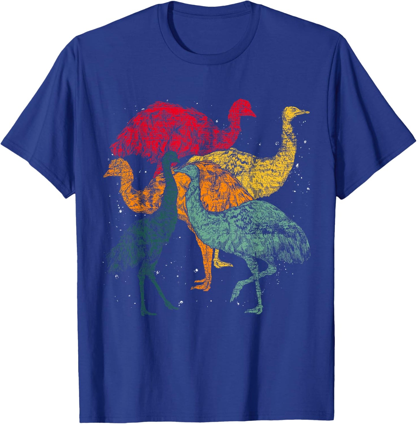 Retro Australian Animal Emu Lover Flightless Bird Emu T-Shirt - T-Shirt | Royal