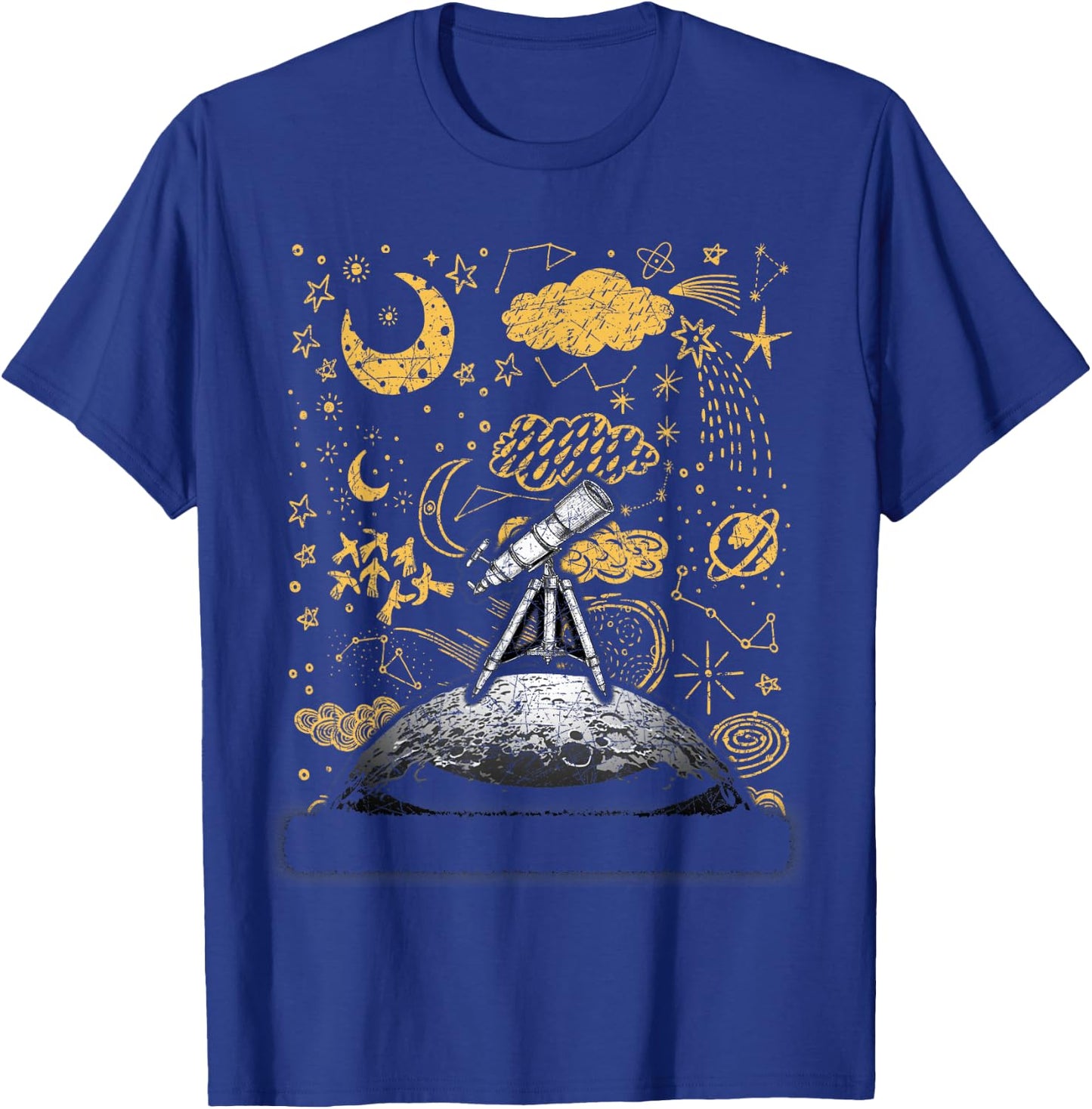 Moon Spaceship Astronomy Planets Astronaut T-Shirt - T-Shirt | Royal