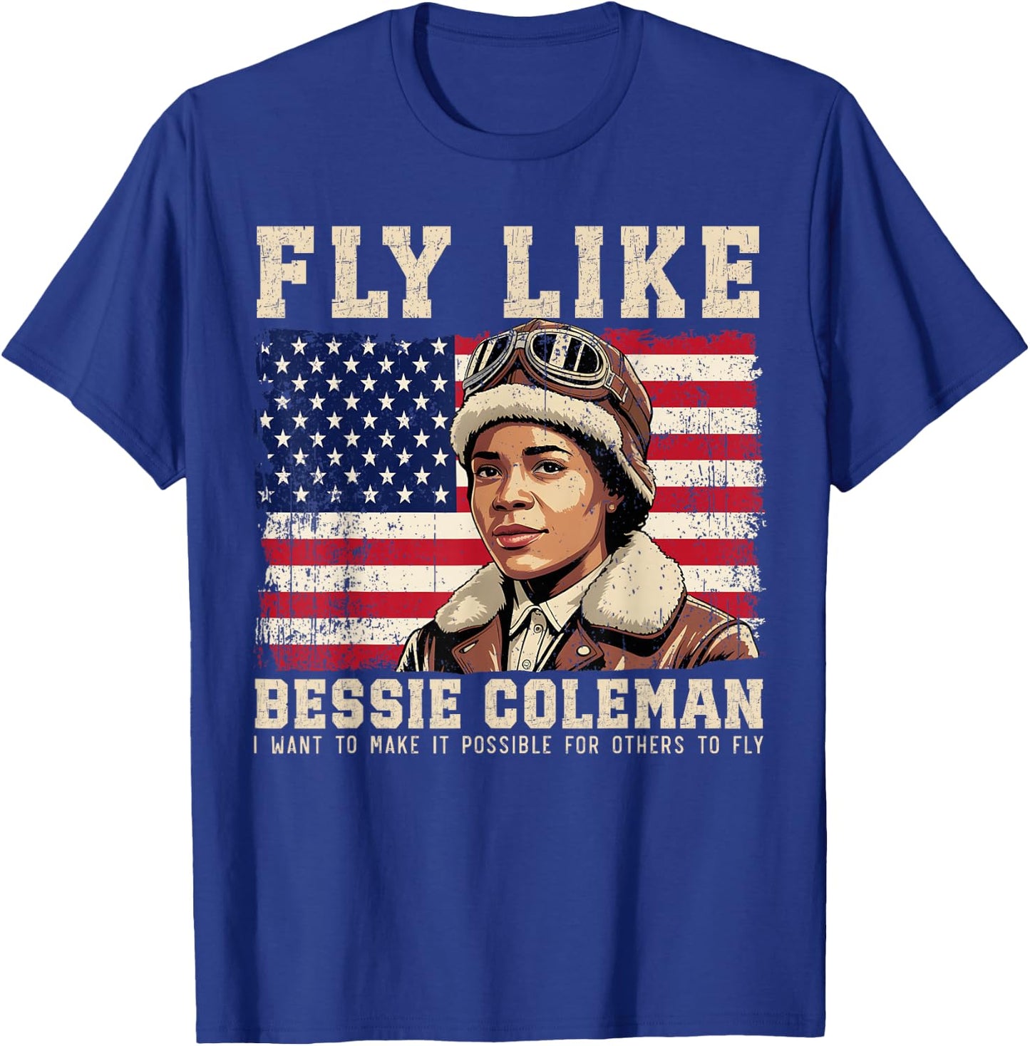 Bessie Coleman – First Black Female Pilot Tribute T-Shirt - T-Shirt | Royal