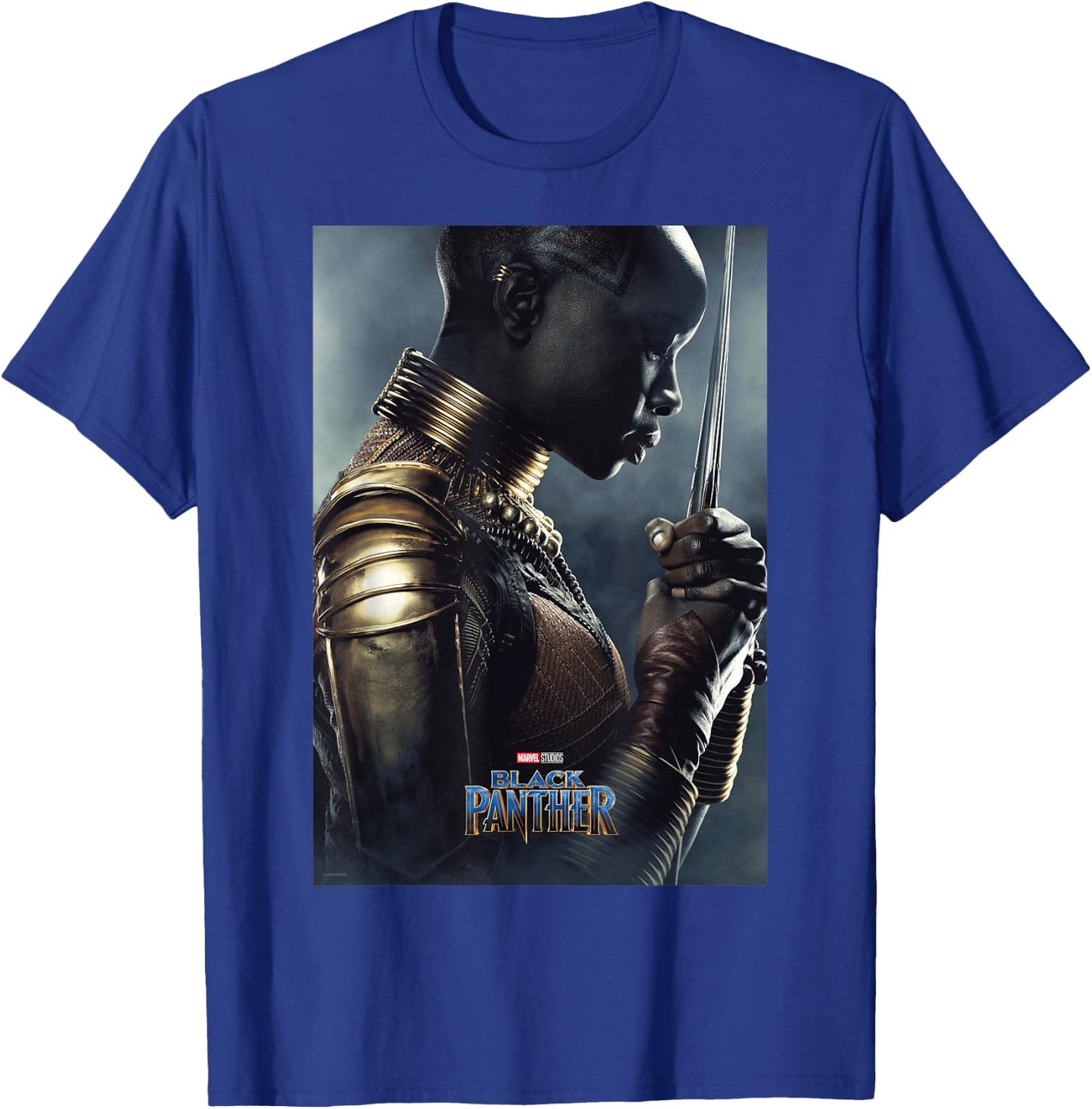 Marvel Black Panther Avengers Okoye Poster Graphic T-Shirt - T-Shirt | Royal