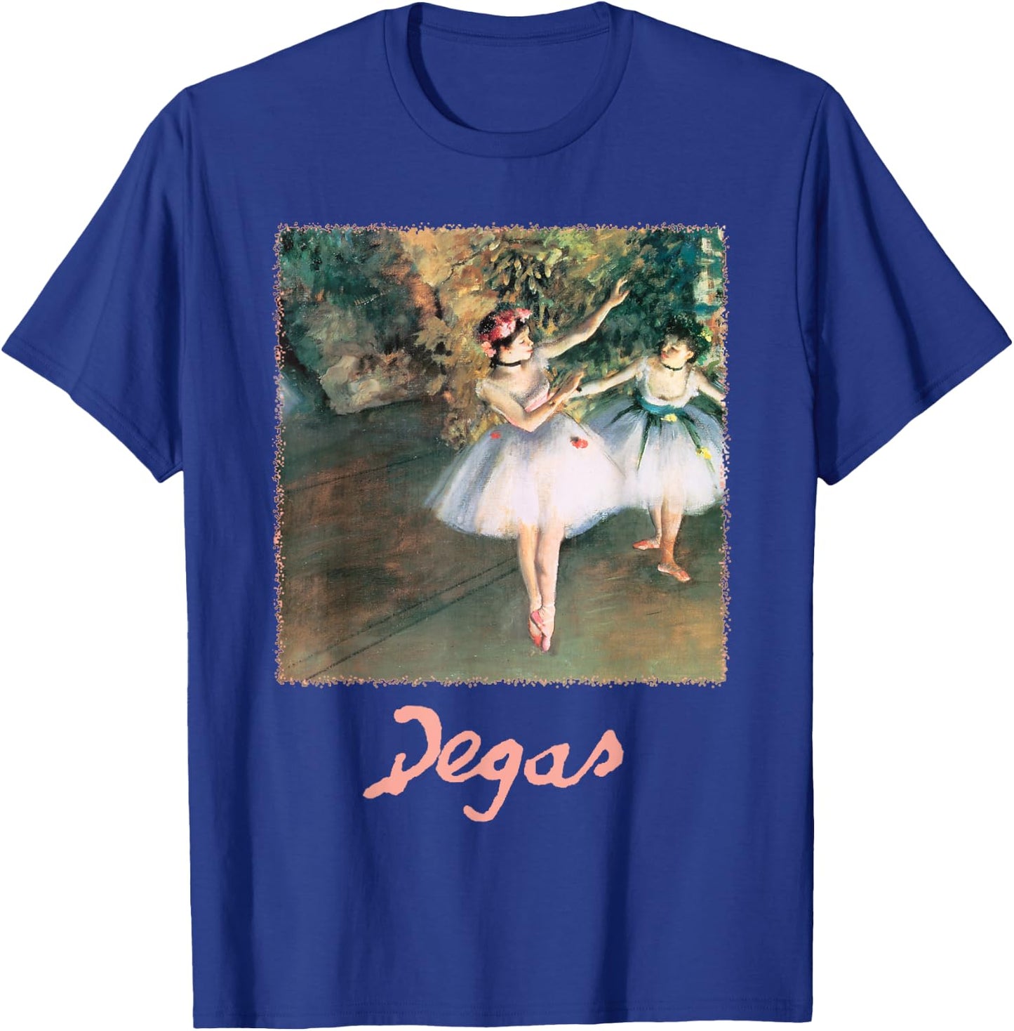 Two Dancers on a Stage by Edgar Degas, Vintage Ballet Art T-Shirt - T-Shirt | Royal