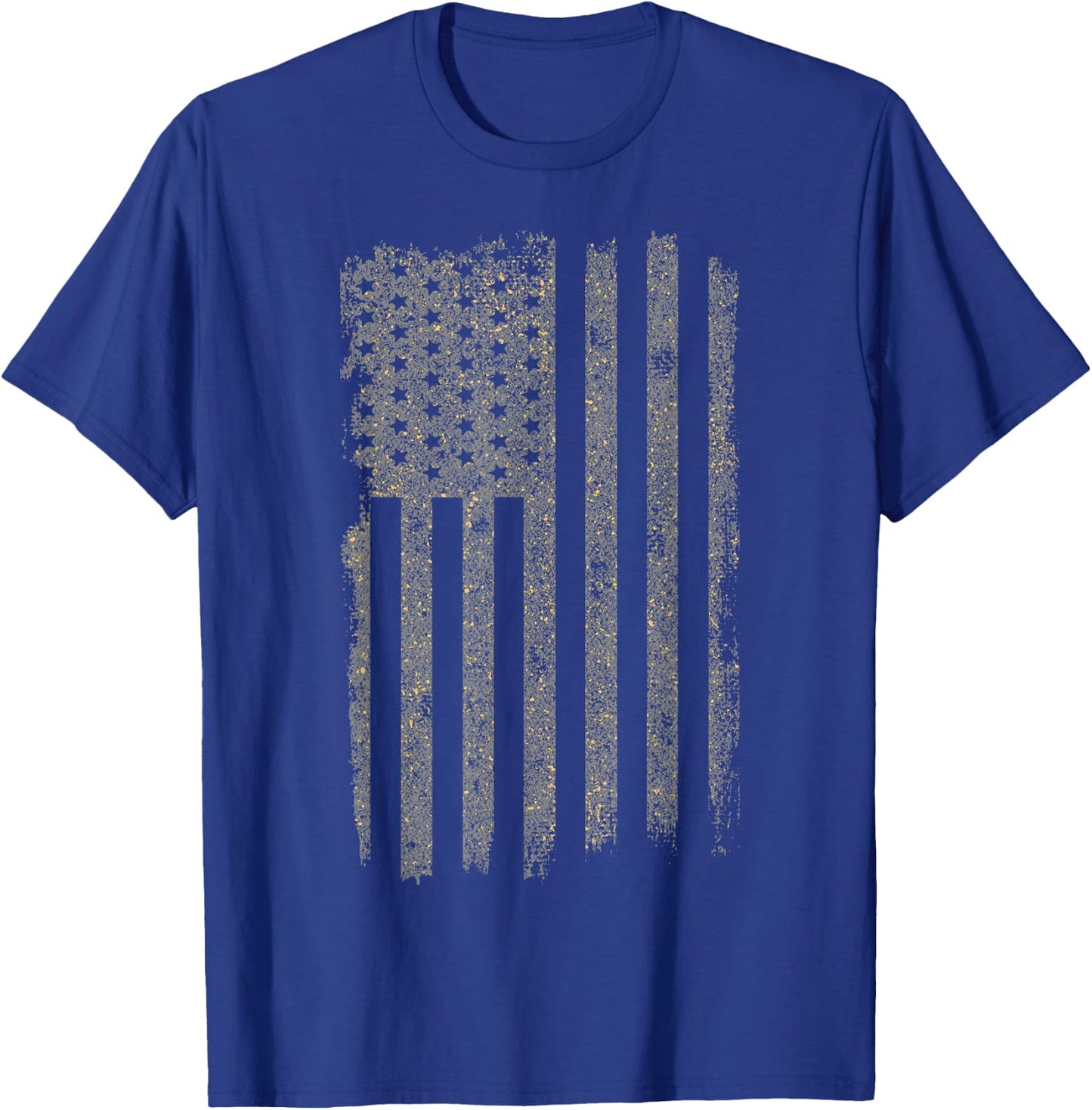 American Flag Vintage Patriotic Distressed USA Flag T-Shirt - T-Shirt | Royal