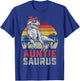 Auntiesaurus T Rex Dinosaur Auntie Saurus Family Matching T-Shirt - T-Shirt | Royal