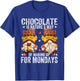 Funny Monday Gnomes And Men Brown Chocolate T-Shirt - T-Shirt | Royal