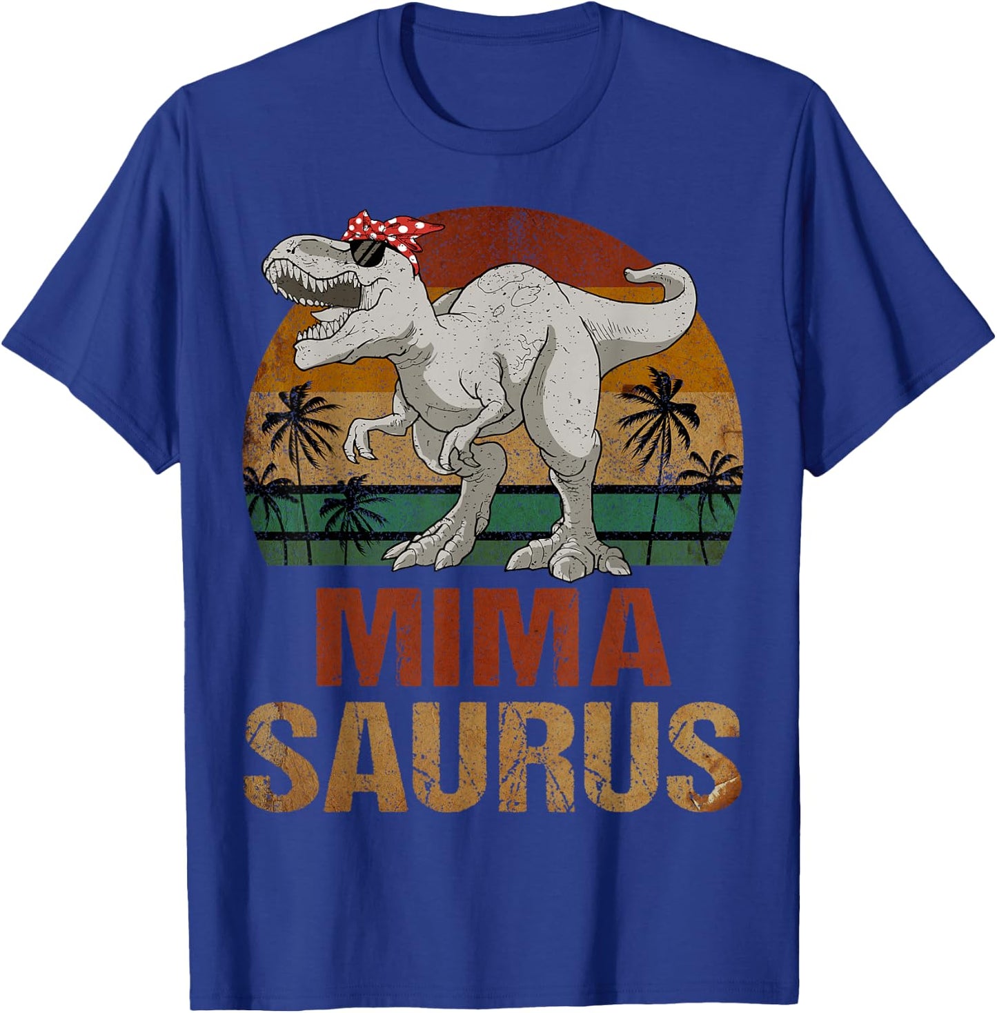 Mimasaurus Dinosaur Mima Saurus Vintage Mother's Day T-Shirt - T-Shirt | Royal