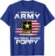 Proud Army National Guard Poppy With American Flag Gift T-Shirt - T-Shirt | Royal