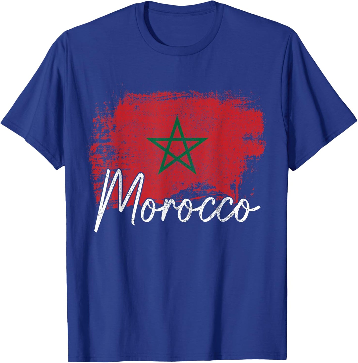 Morocco Vintage Flag Moroccan African T-Shirt - T-Shirt | Royal
