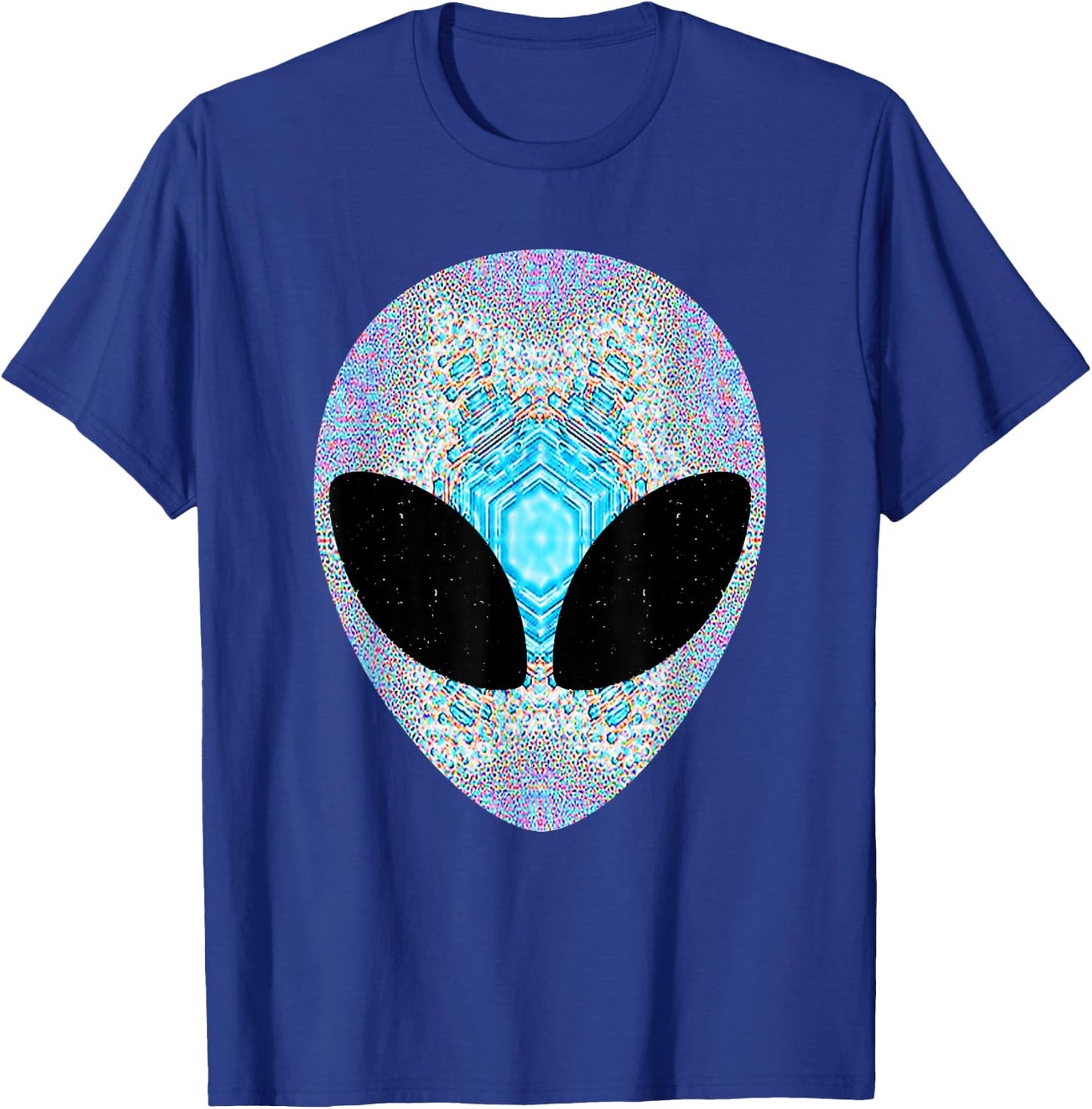 Alien Head Design Colorful Alien Rave Believe UFO T-Shirt - T-Shirt | Royal