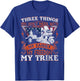 Motorcycle Trike Three Wheels American Flag Biker Rules Men T-Shirt - T-Shirt | Royal