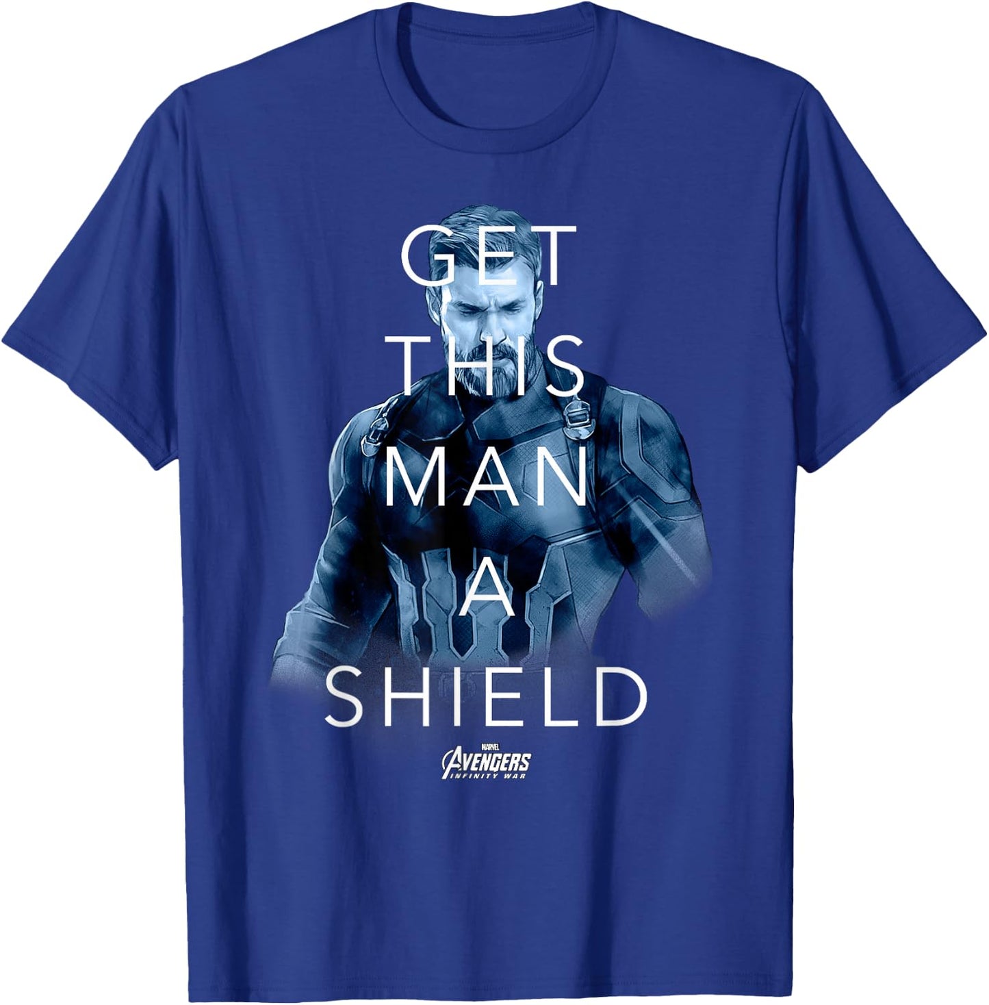 Marvel Infinity War Get Captain A Shield Graphic T-Shirt - T-Shirt | Royal