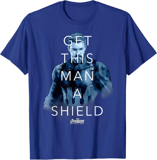 Marvel Infinity War Get Captain A Shield Graphic T-Shirt - T-Shirt | Royal