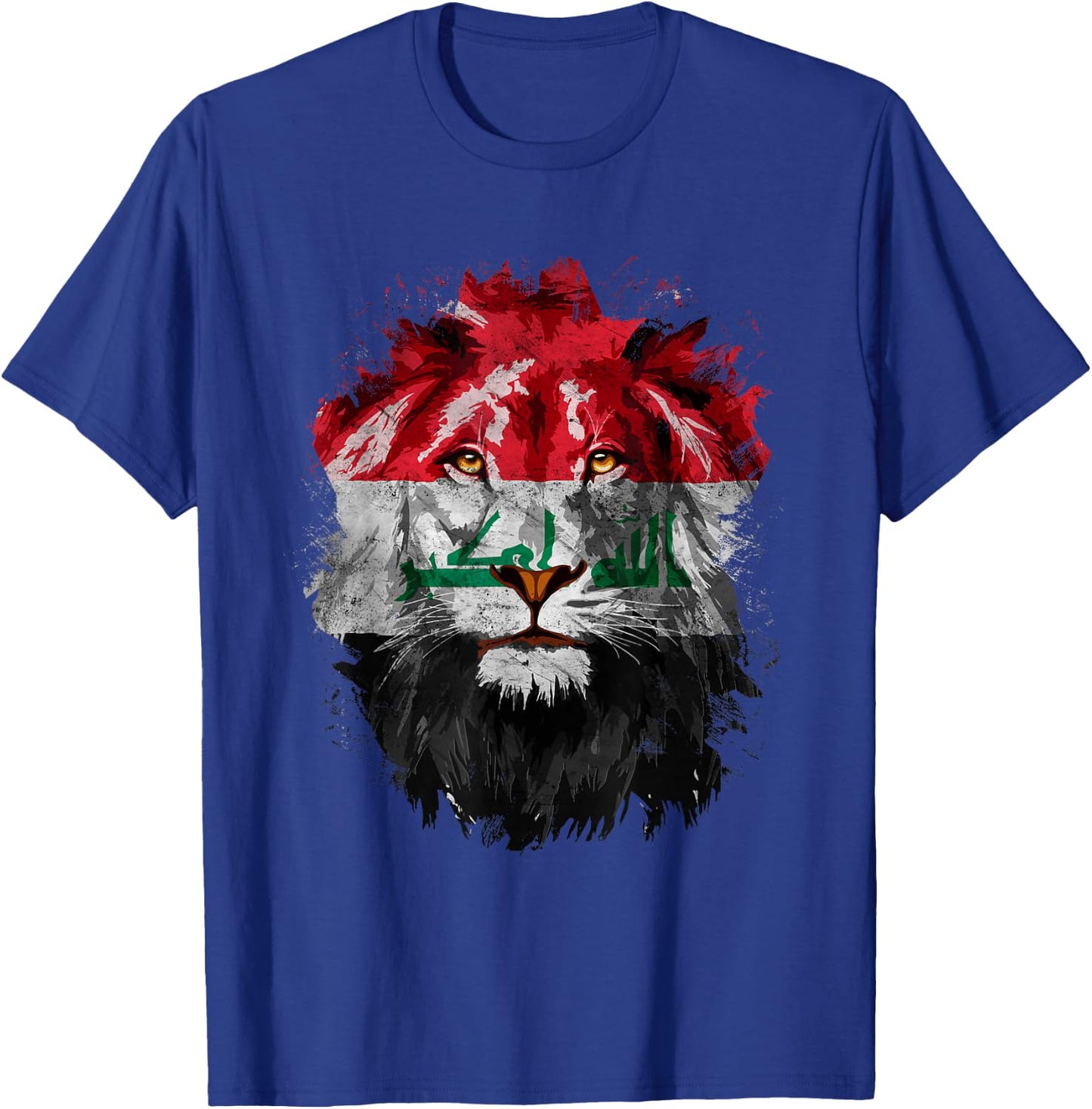 Vintage Iraq Flag Retro Iraqi Pride Lion Iraq Flag T-Shirt - T-Shirt | Royal