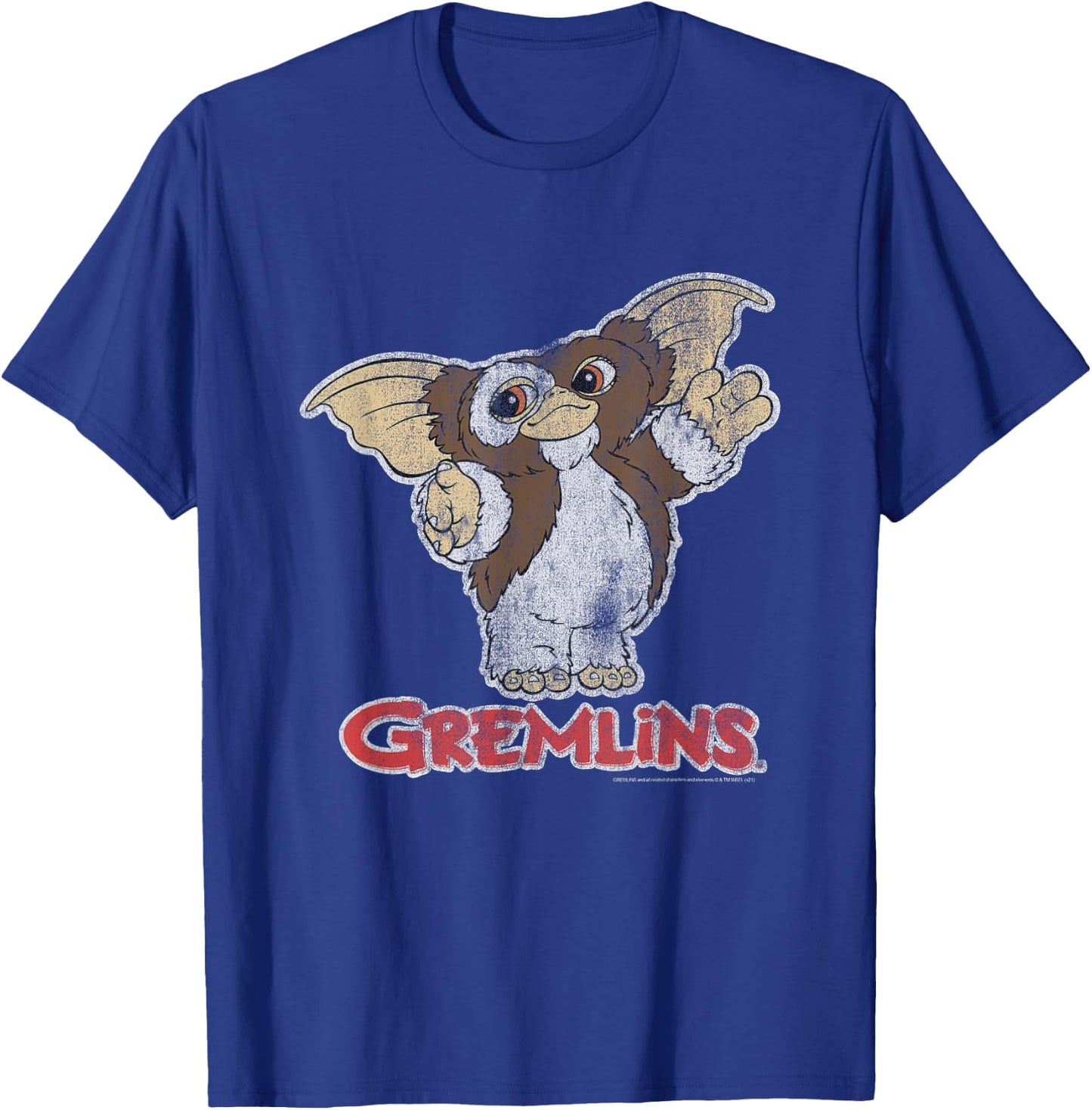 Gremlins Gizmo and Logo T-Shirt - T-Shirt | Royal