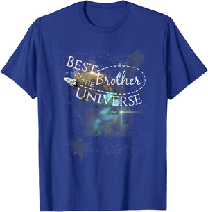 Best Brother in the Universe | Space Nebula & Galaxies Gift T-Shirt - T-Shirt | Royal
