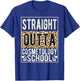 Straight Outta Cosmetology School Leopard Graduation Funny T-Shirt - T-Shirt | Royal